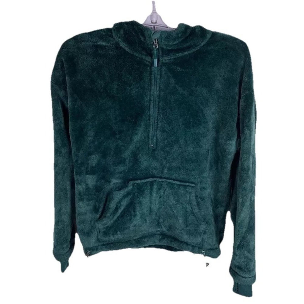 Athletic Works Soft Fleece Womens Dark Green Jacket Size XS/XCH 0-2 Jogging